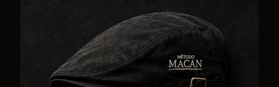 Boina Preta com o emblema Método MACAN